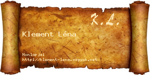 Klement Léna névjegykártya
